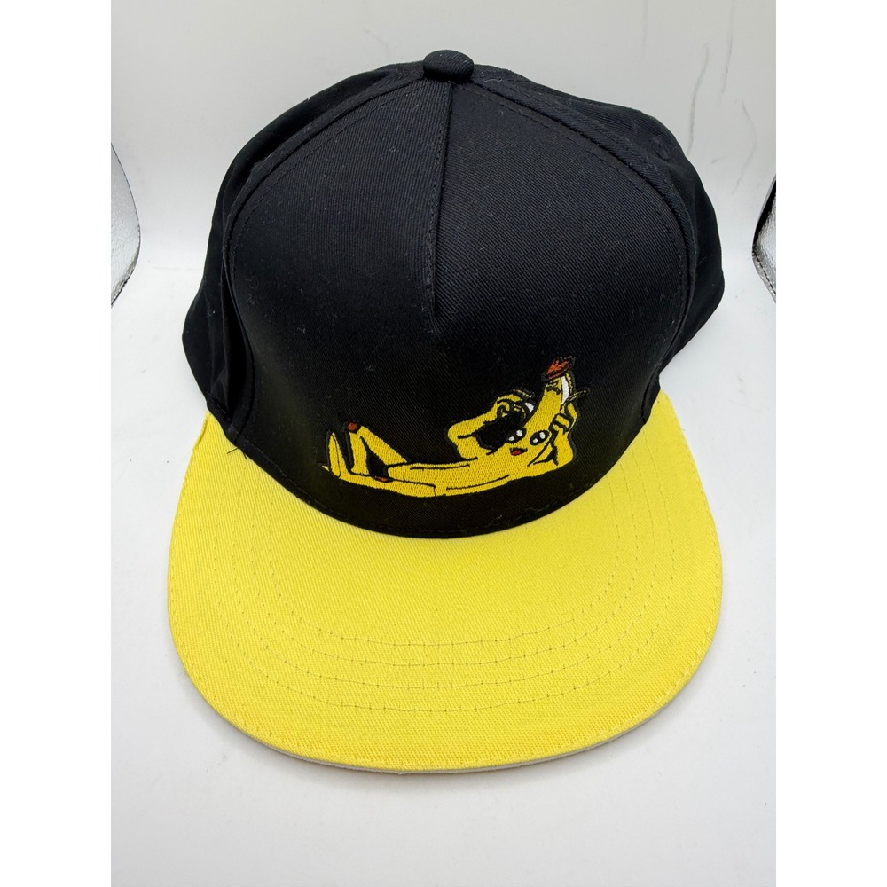 Fortnite Peely Snapback Hat Mens Black Yellow‎ Flat Brim Cap Epic Games RN14750